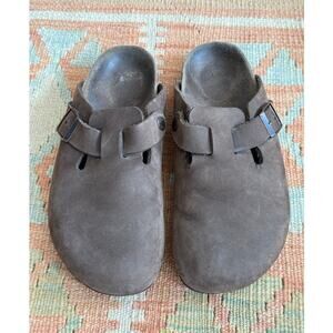 Birkenstock Boston Clogs 38 EU | 7-7.5 US Brown Suede Leather